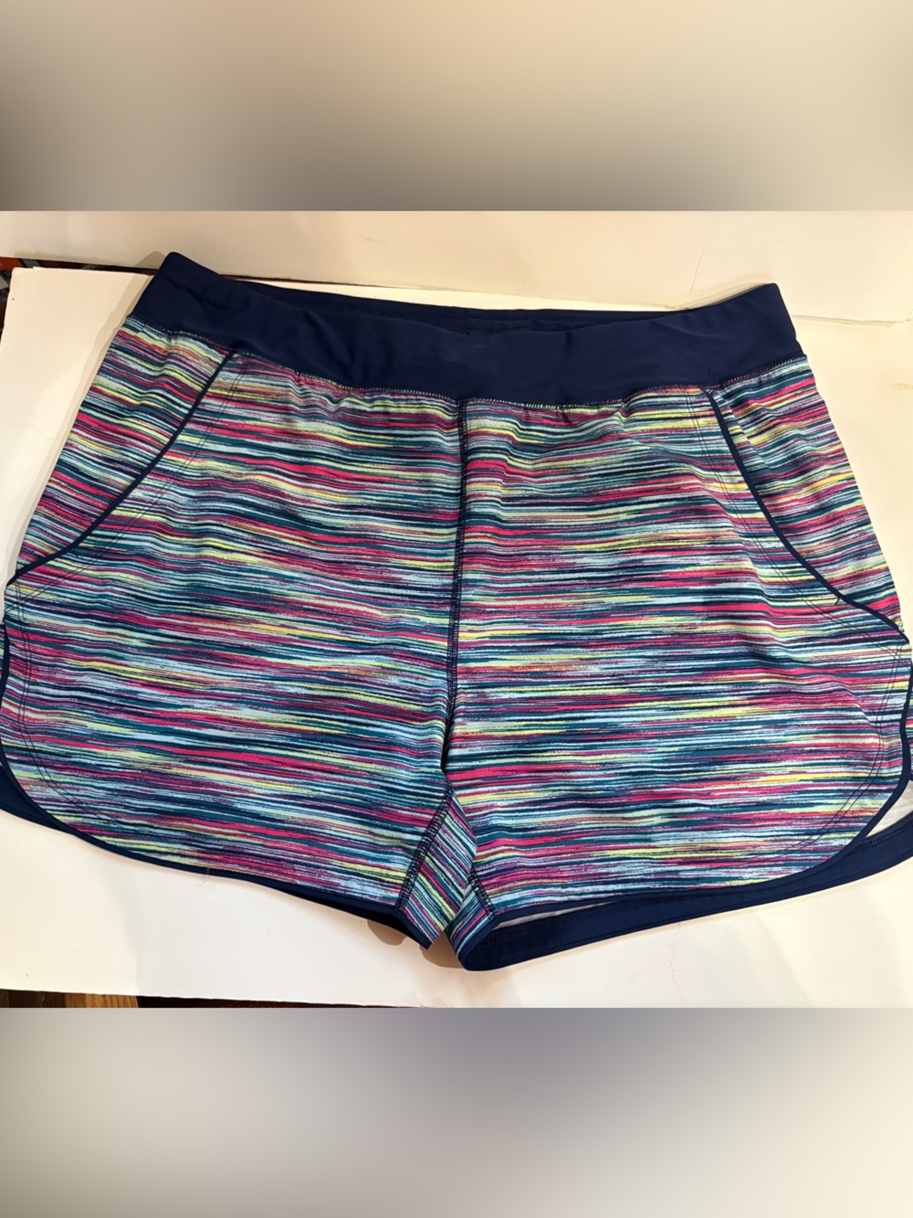 Lands' End Women’s Multicolor Striped Swim Shorts